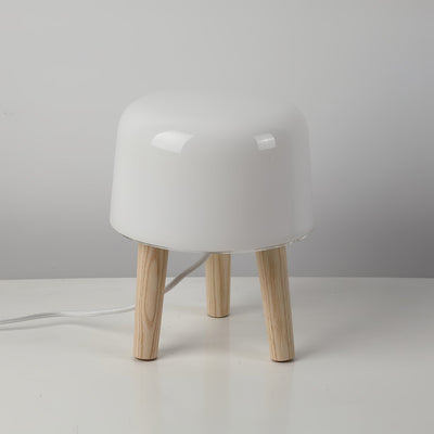 GlowPod Wood Milk Table Lamp
