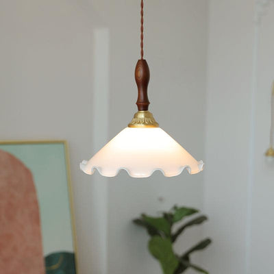 Floria Milky Flower Pendant Light