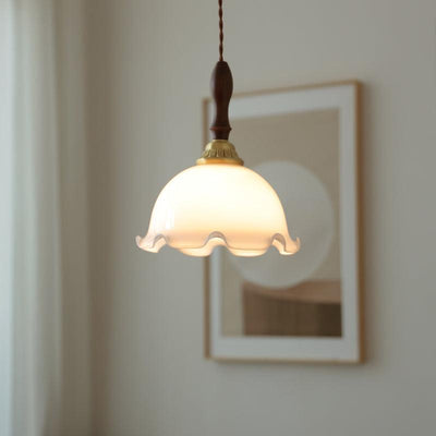 Floria Milky Flower Pendant Light