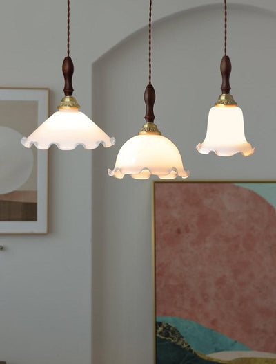 Floria Milky Flower Pendant Light