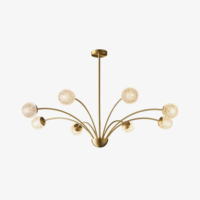 Ralem Chandelier Curved Arms Brass