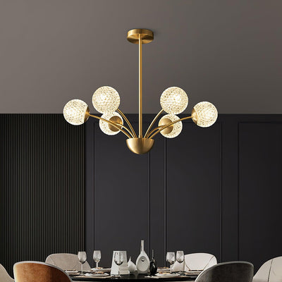 Ralem Chandelier Curved Arms Brass