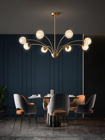 Ralem Chandelier Curved Arms Brass