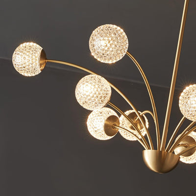 Ralem Chandelier Curved Arms Brass