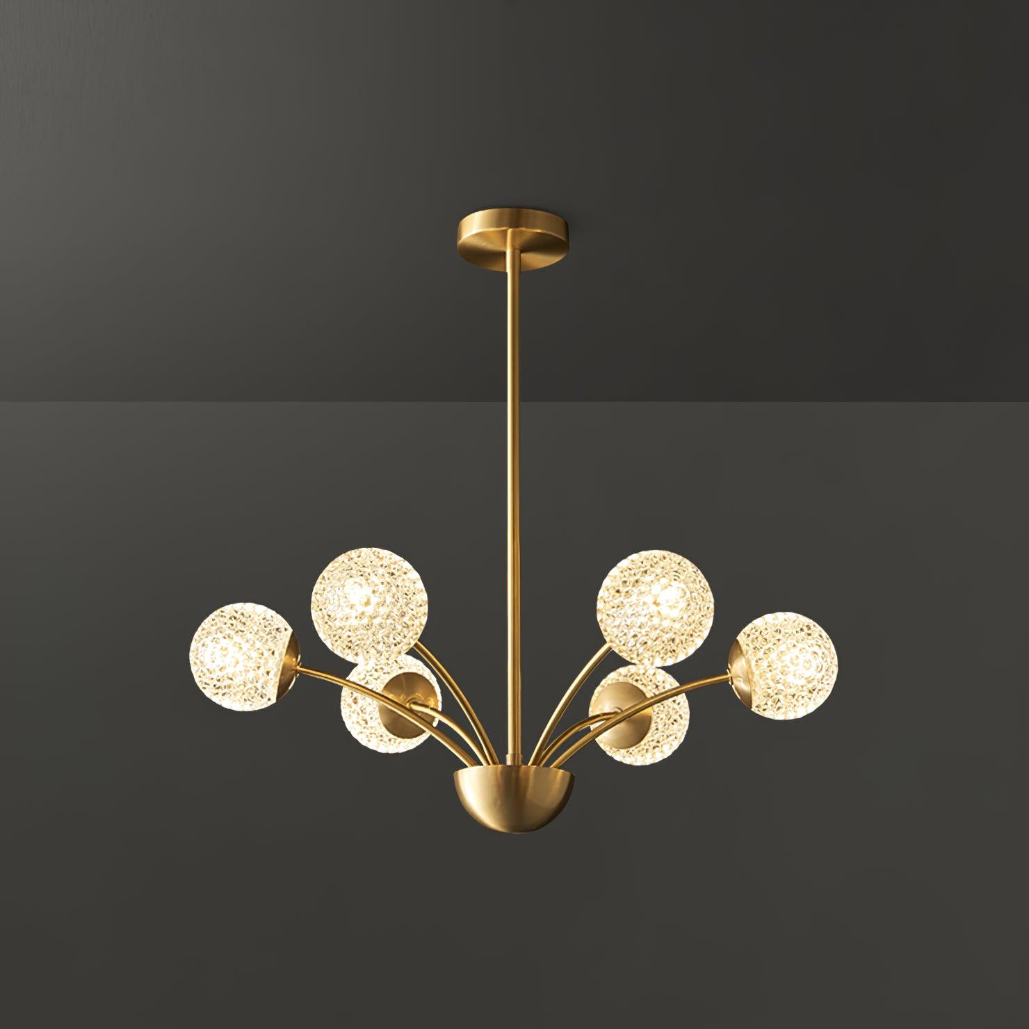 Ralem Chandelier Curved Arms Brass
