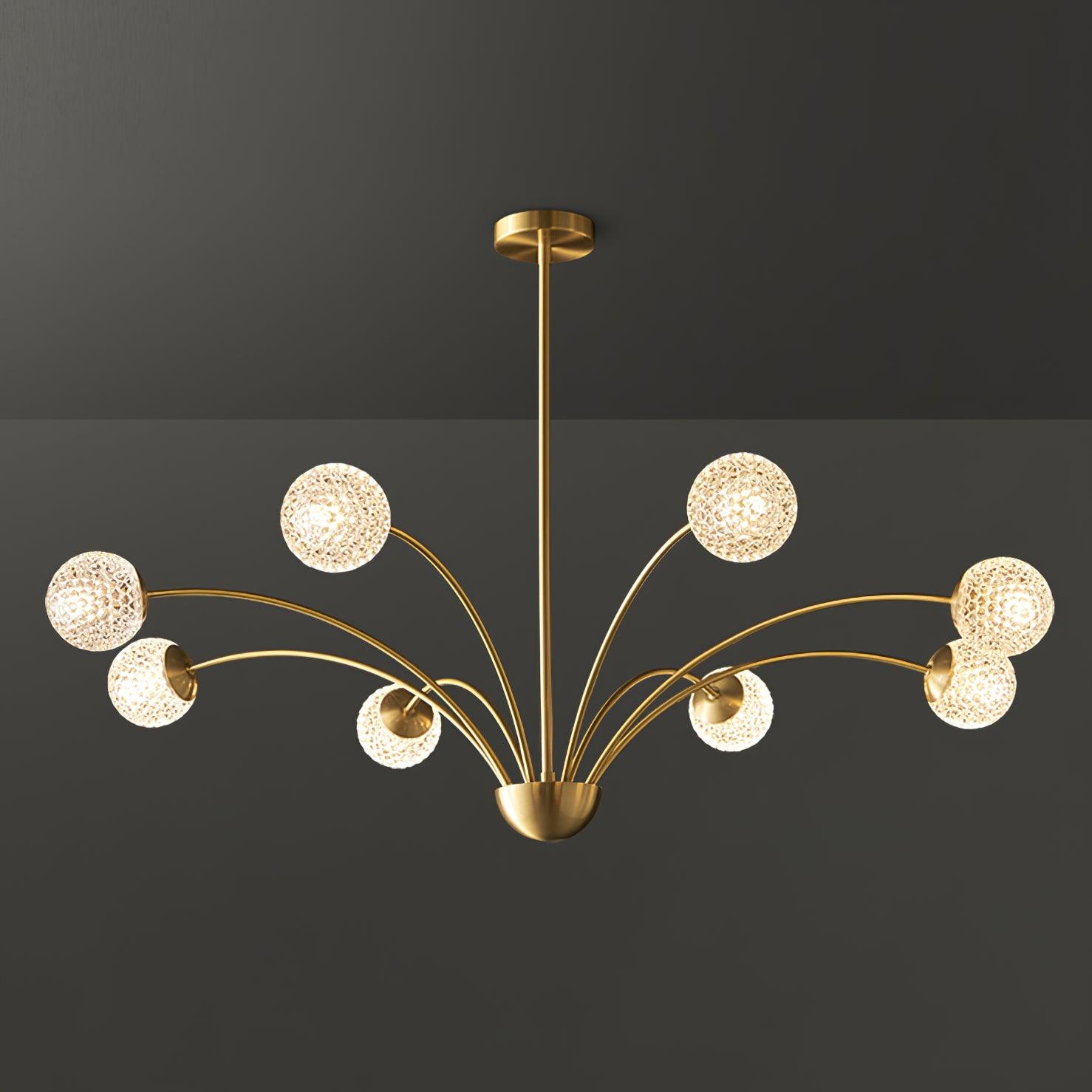 Ralem Chandelier Curved Arms Brass