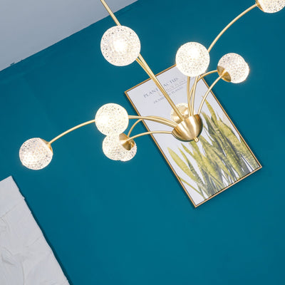 Ralem Chandelier Curved Arms Brass