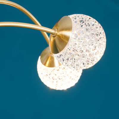 Ralem Chandelier Curved Arms Brass