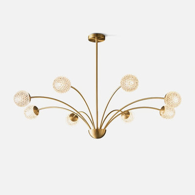 Ralem Chandelier Curved Arms Brass