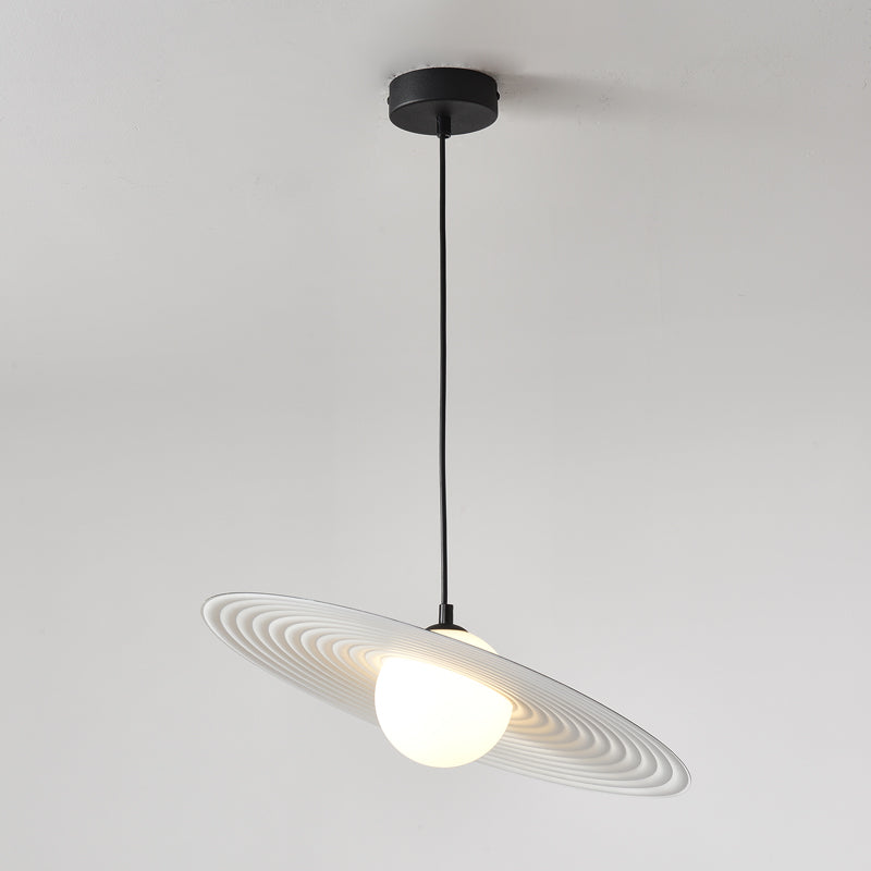 Viraalise Pendant Light PE LED Plate White and Black