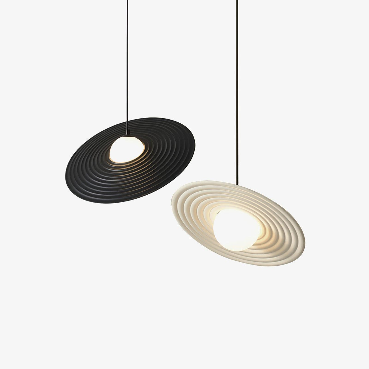 Viraalise Pendant Light PE LED Plate White and Black