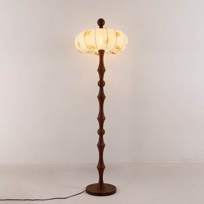 Breen Wood Fabric Classic Floor Lamp