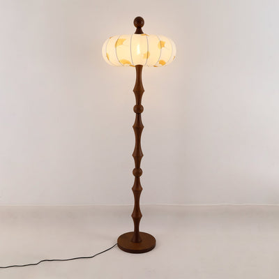 Breen Wood Fabric Classic Floor Lamp