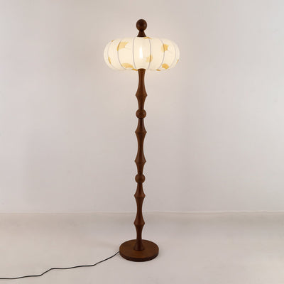 Breen Wood Fabric Classic Floor Lamp