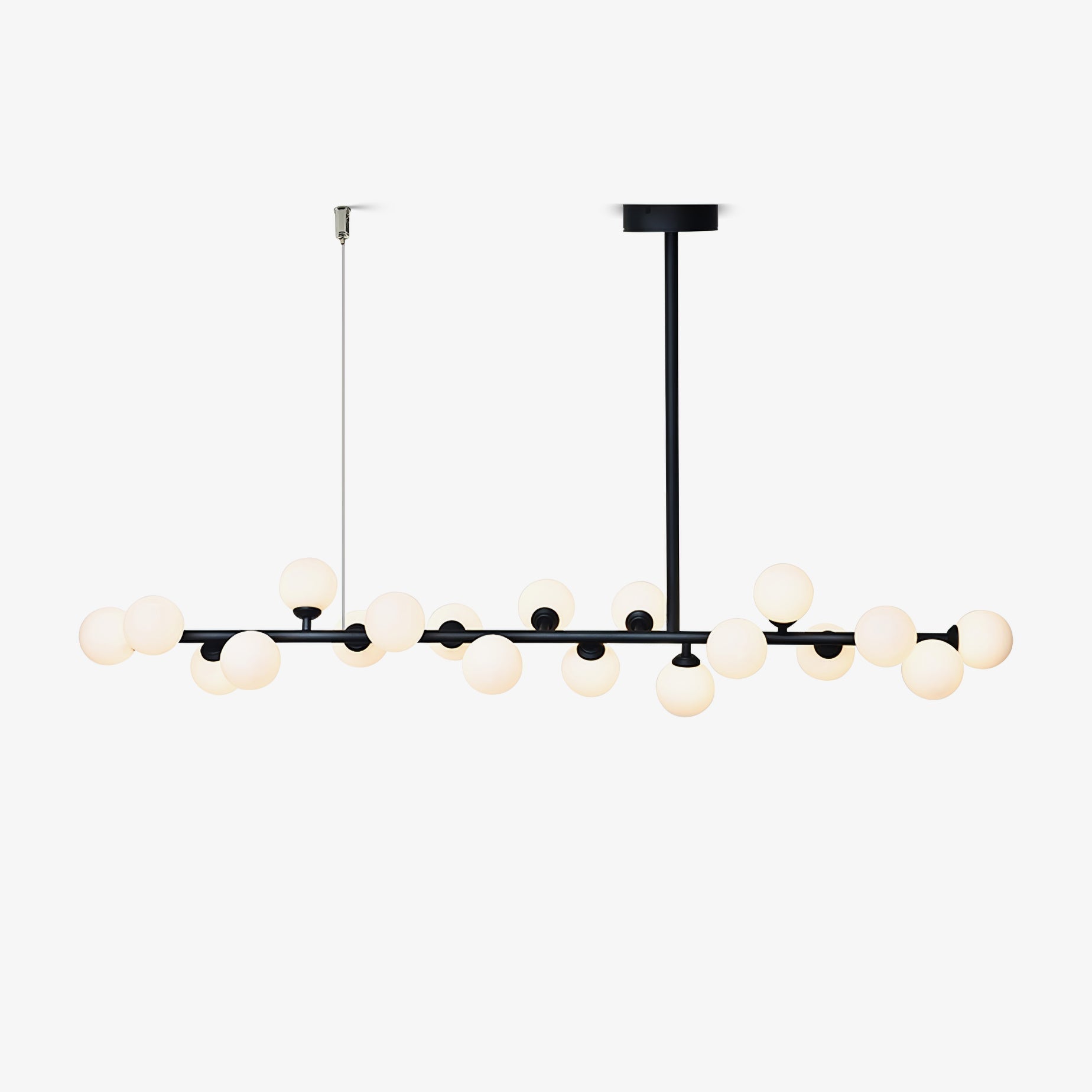 Lumiray Black Linear Globe Pendant Light