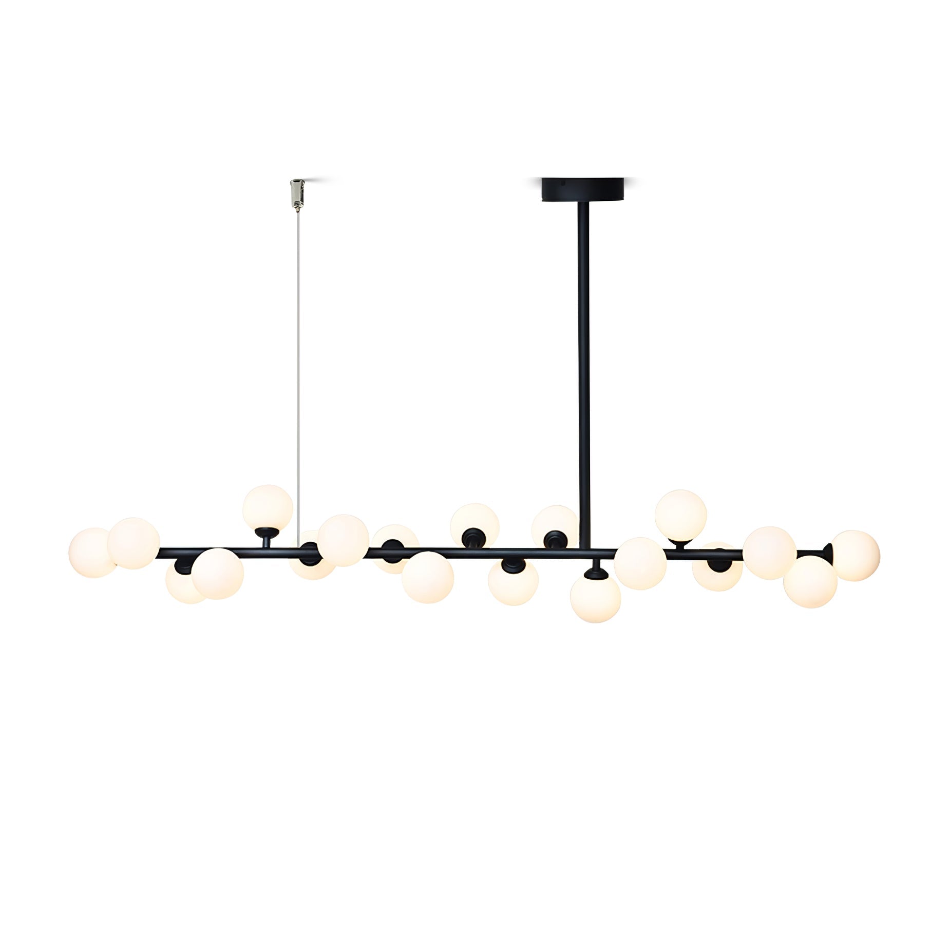 Lumiray Black Linear Globe Pendant Light