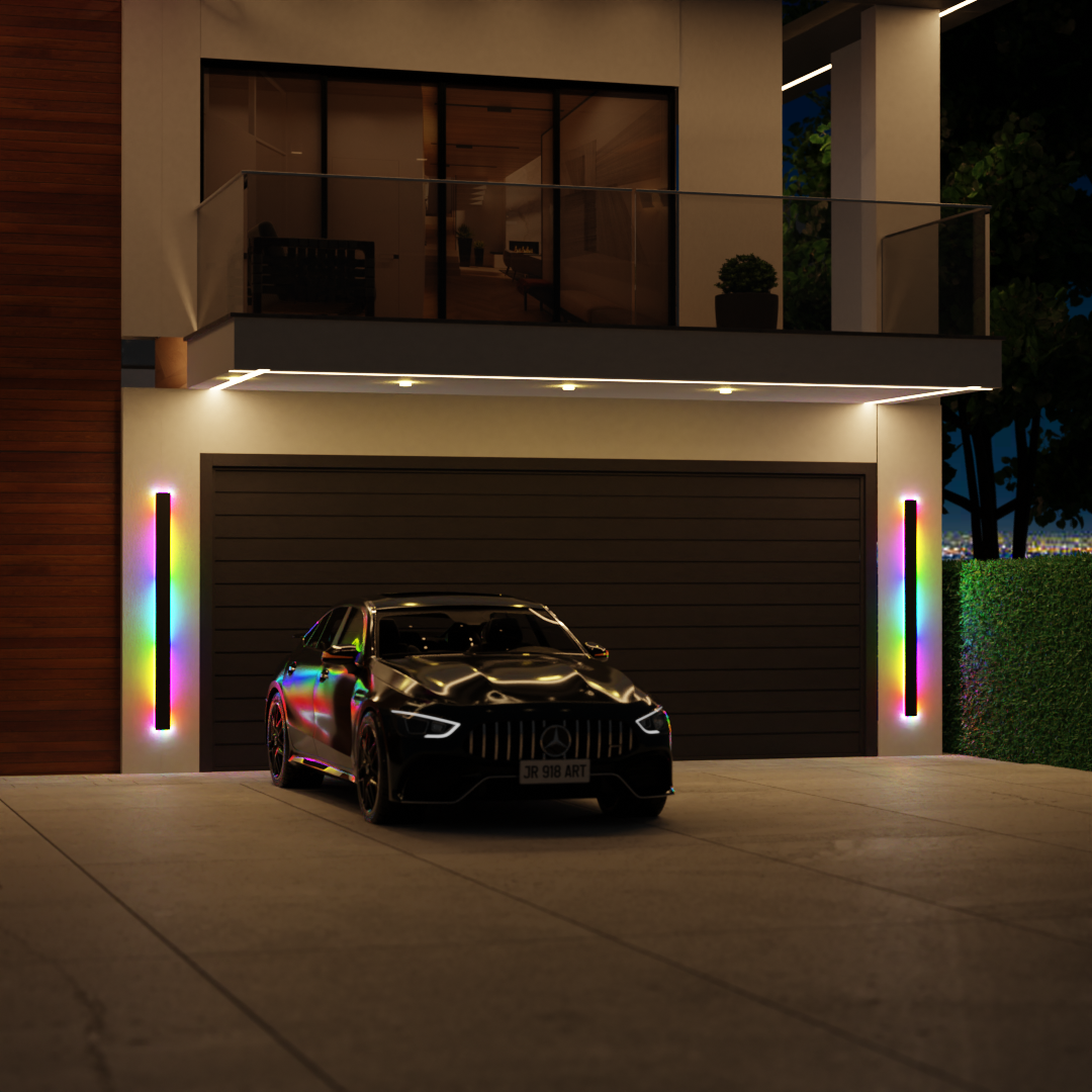 United Linear LED Long Minimalist Metal Outdoor Wall Light