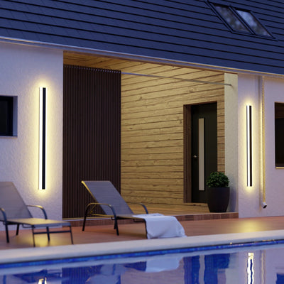 United Linear LED Long Minimalist Metal Outdoor Wall Light