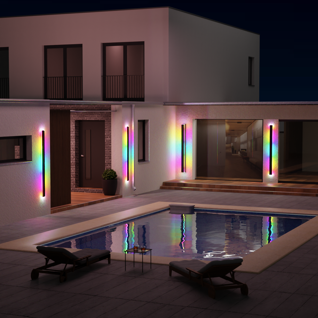 United Linear LED Long Minimalist Metal Outdoor Wall Light