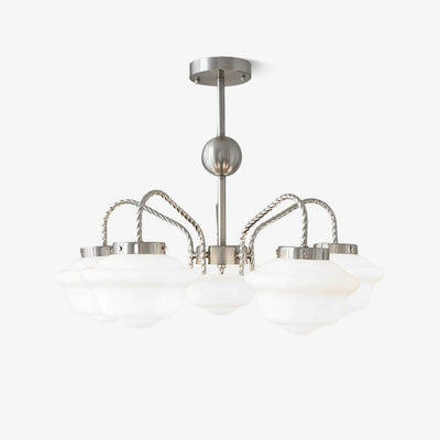 Curinel Vintage Chrome Glass Chandelier