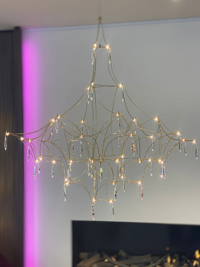 Cyrorella Chandelier Stainless Crystal Net