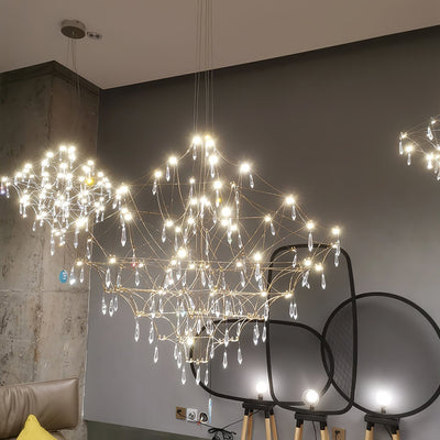 Cyrorella Chandelier Stainless Crystal Net