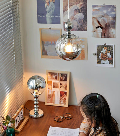 Zanorir Modern Minimalist Art Mirrorball Glass Pendant Light