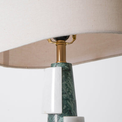 Obelisk Stacked Marble Table Lamp