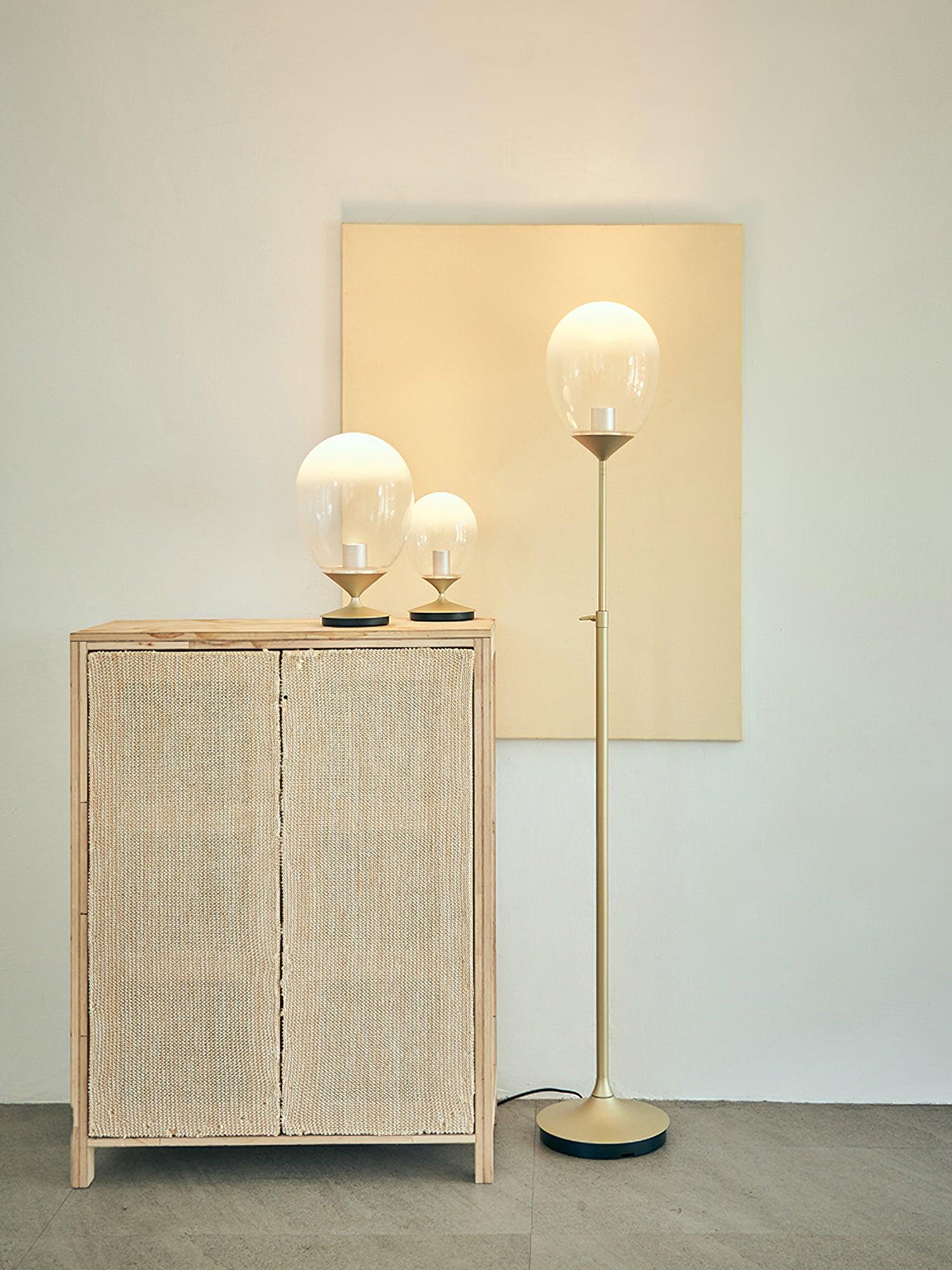 Unex Gold Glass Artistic Table Lamp