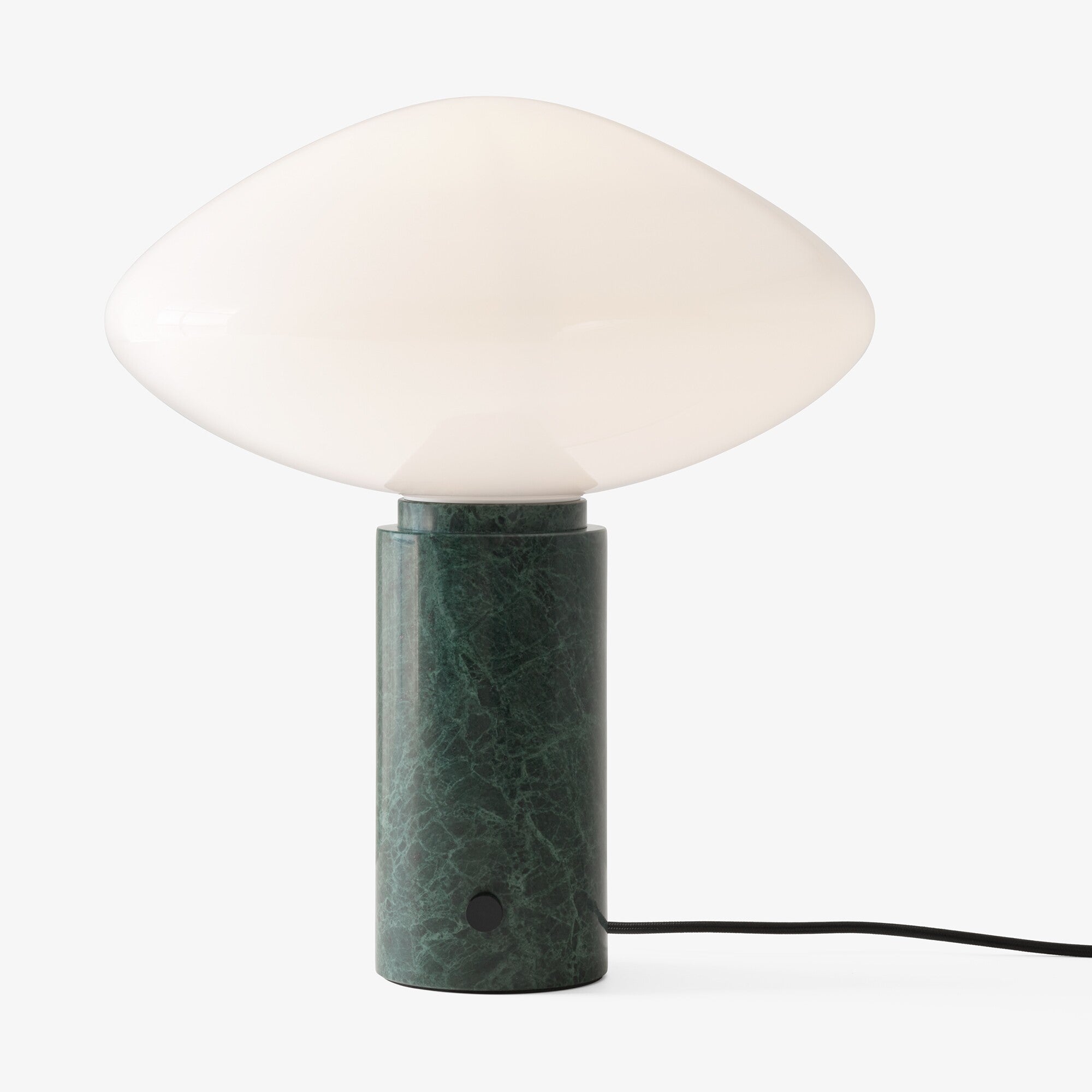 Lioralira Table Lamp with Glass Shade and Green Marble Base