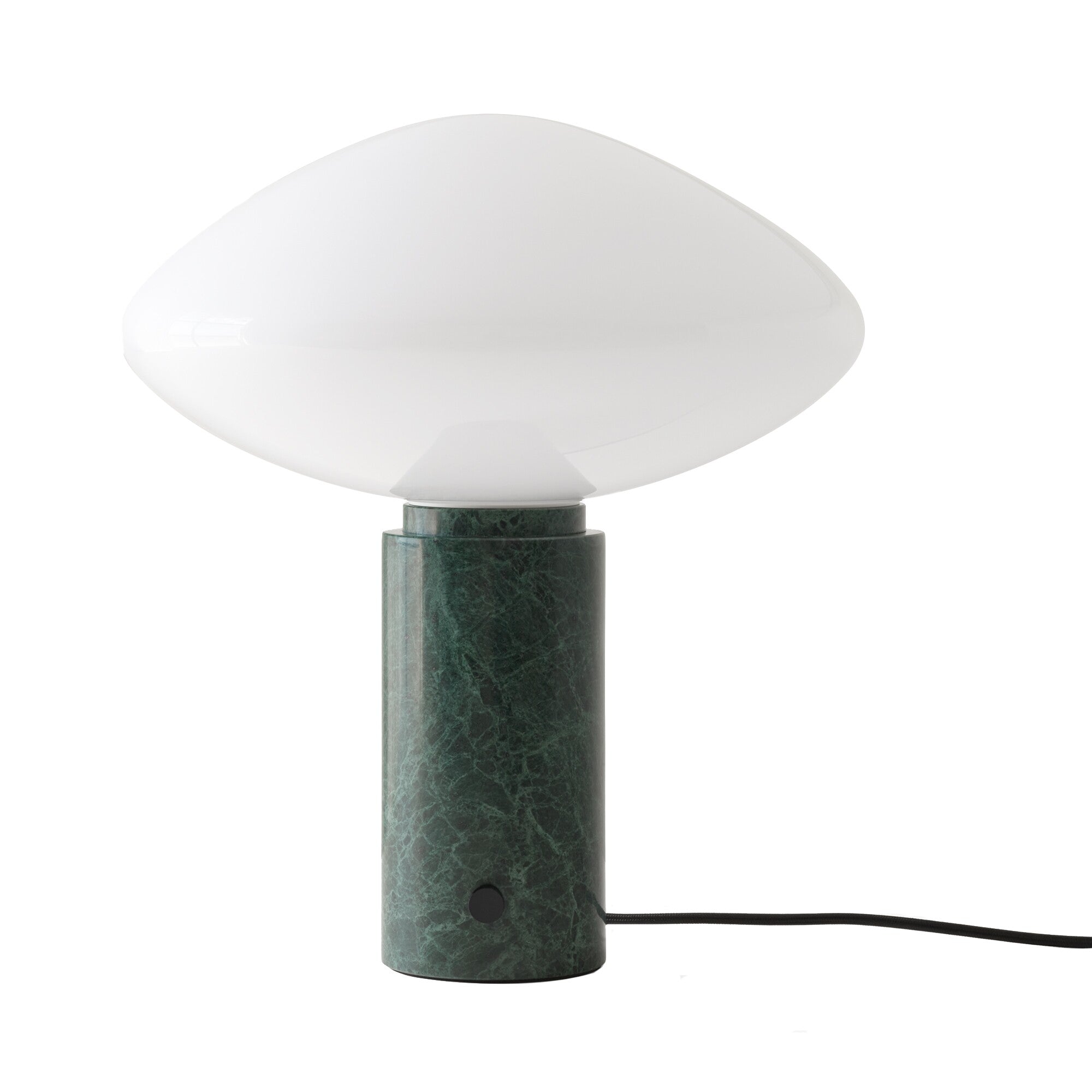 Lioralira Table Lamp with Glass Shade and Green Marble Base