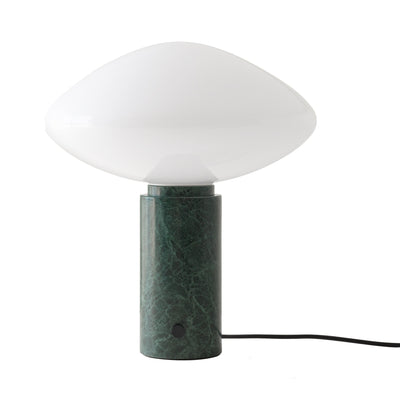 Lioralira Table Lamp with Glass Shade and Green Marble Base
