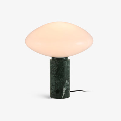 Lioralira Table Lamp with Glass Shade and Green Marble Base