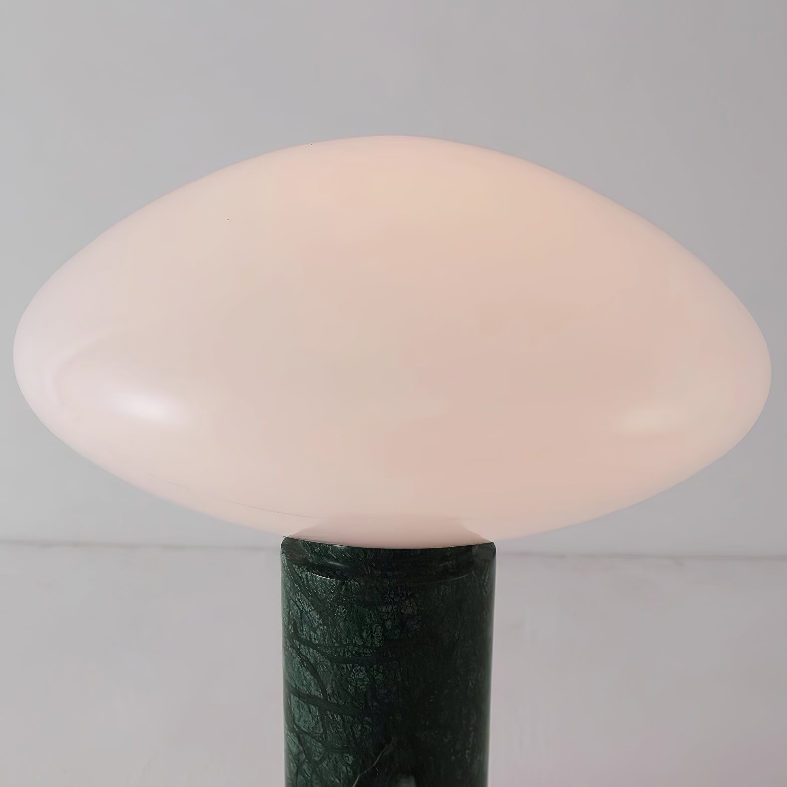 Lioralira Table Lamp with Glass Shade and Green Marble Base