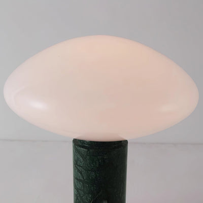 Lioralira Table Lamp with Glass Shade and Green Marble Base