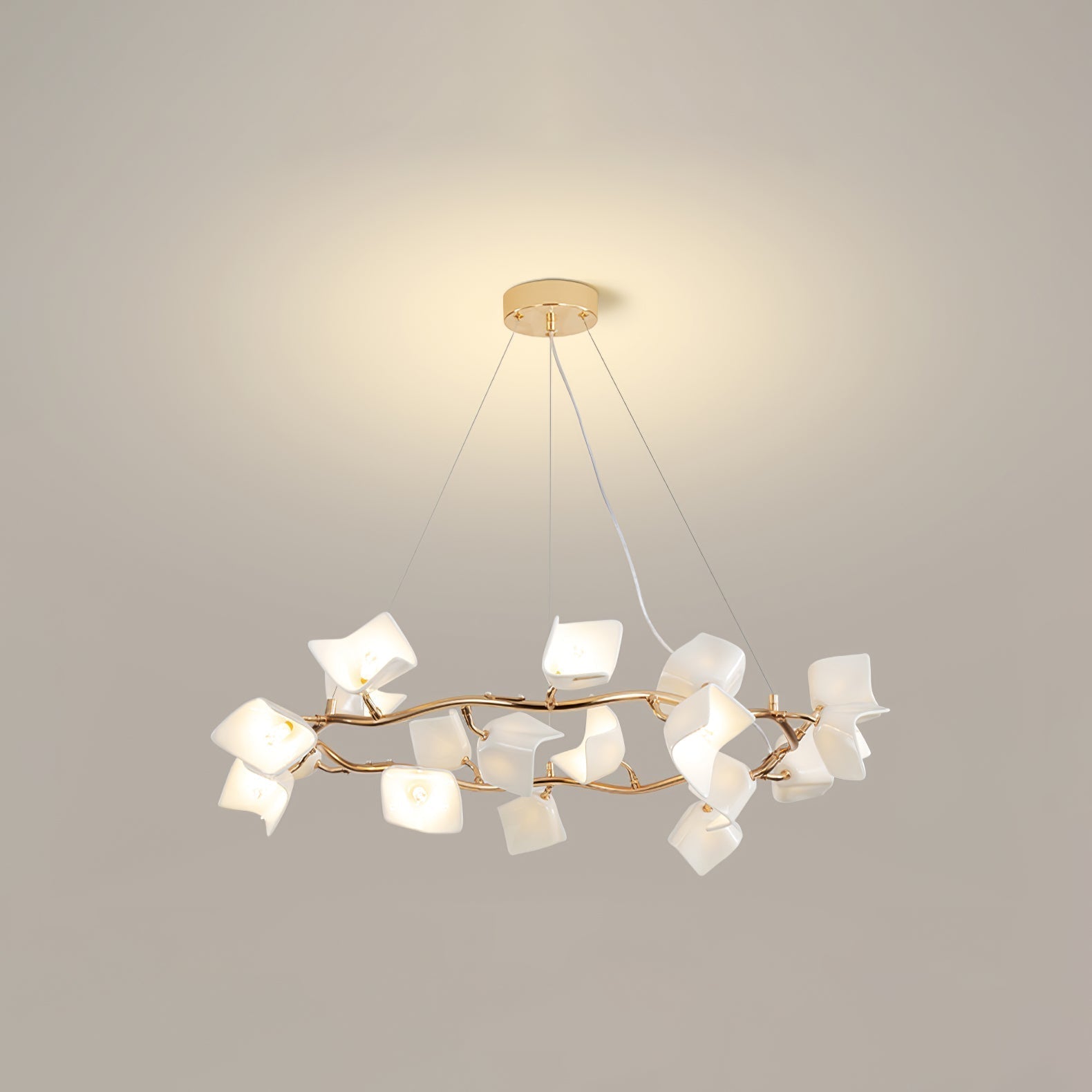 Arthearae Postmodern Luxury Flora Ceramics Chandelier