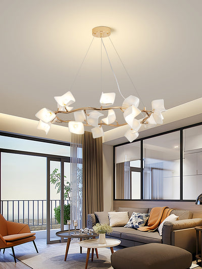 Arthearae Postmodern Luxury Flora Ceramics Chandelier