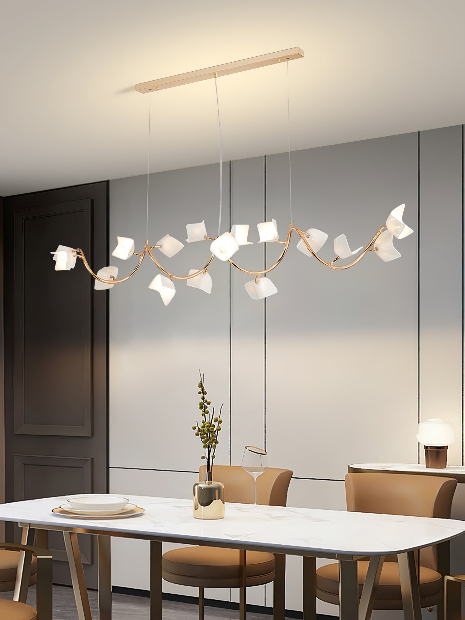 Arthearae Postmodern Luxury Flora Ceramics Chandelier