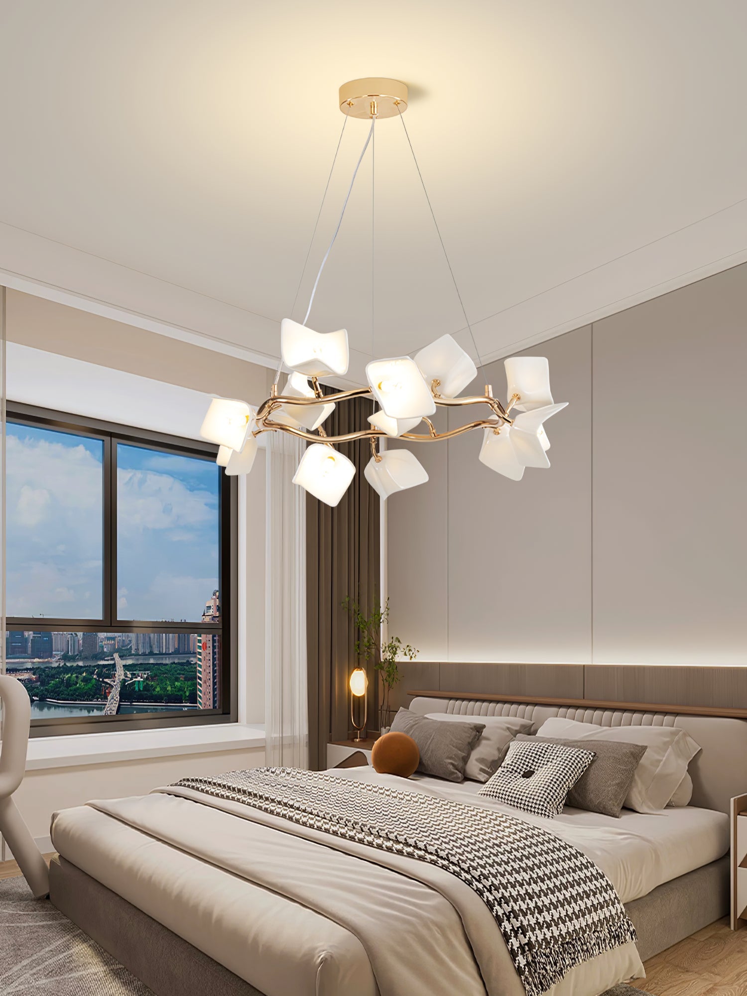 Arthearae Postmodern Luxury Flora Ceramics Chandelier