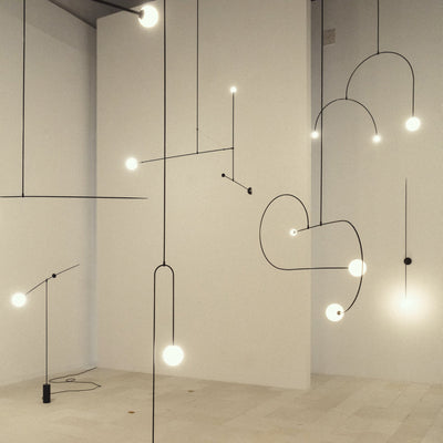 Viraiseon Chandelier Mobile Black Minimalist