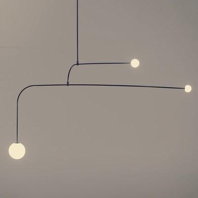 Viraiseon Chandelier Mobile Black Minimalist