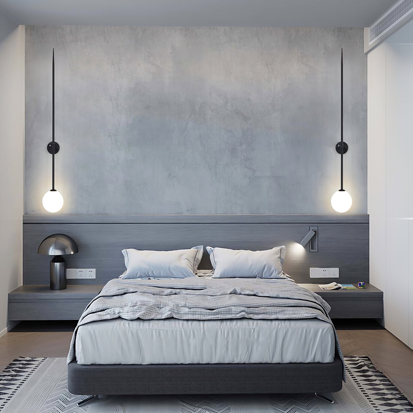 Veluelle Modern Minimalist Mobile Glass Wall Lamp
