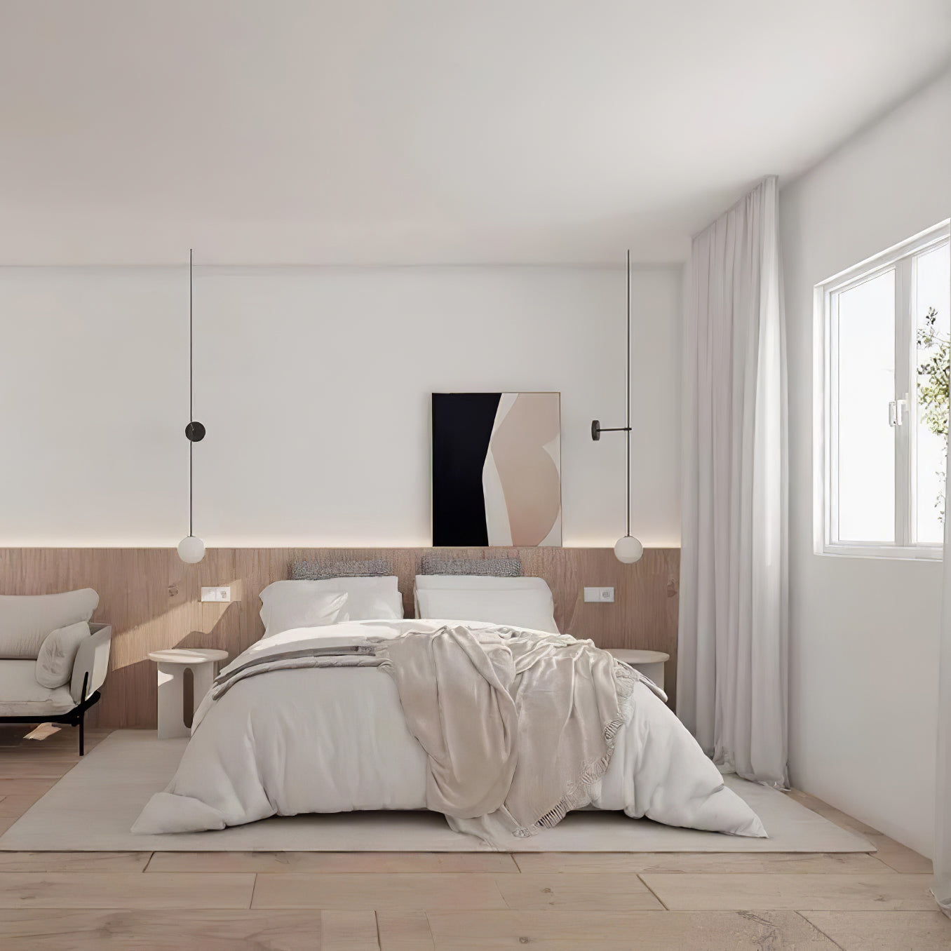 Veluelle Modern Minimalist Mobile Glass Wall Lamp
