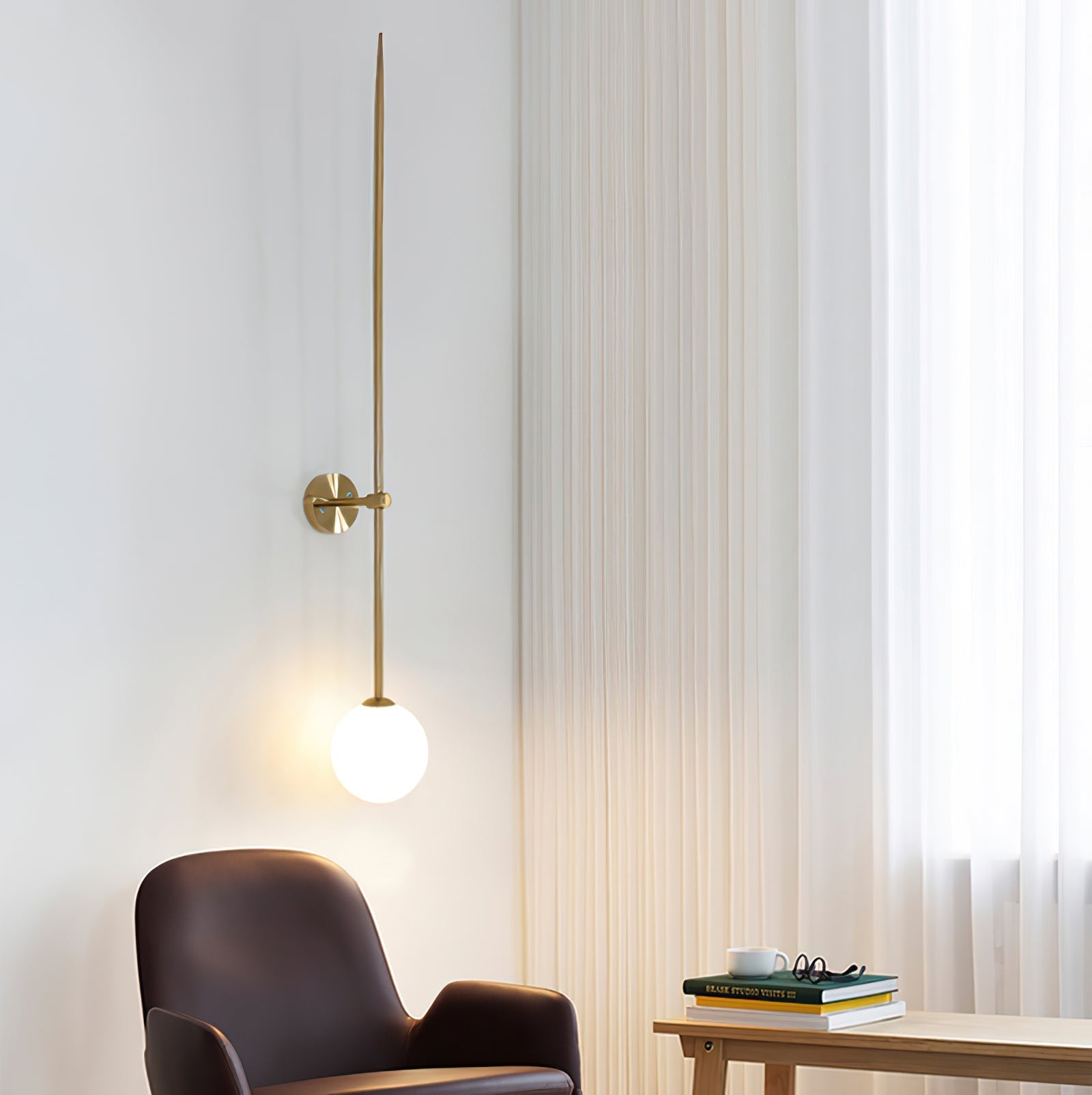 Veluelle Modern Minimalist Mobile Glass Wall Lamp