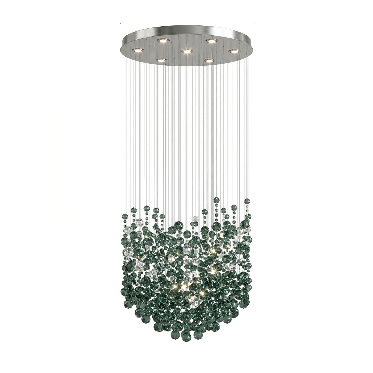 Rainfall Crystal Emerald Green Clear Customize Chandelier