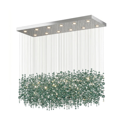 Rainfall Crystal Emerald Green Clear Customize Chandelier