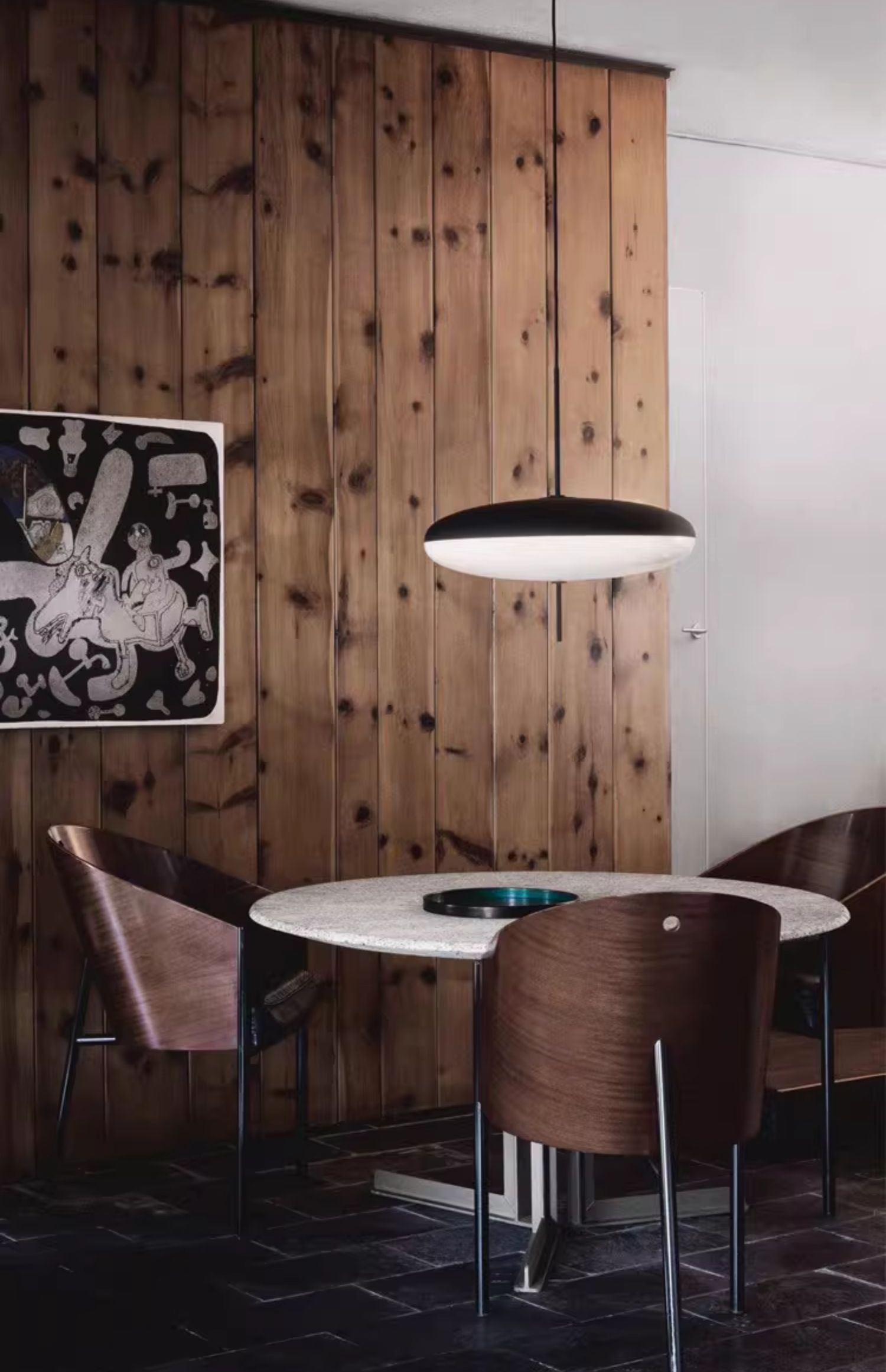 Rivaniella Pendant Lamp Joined Black-Painted for Living Room