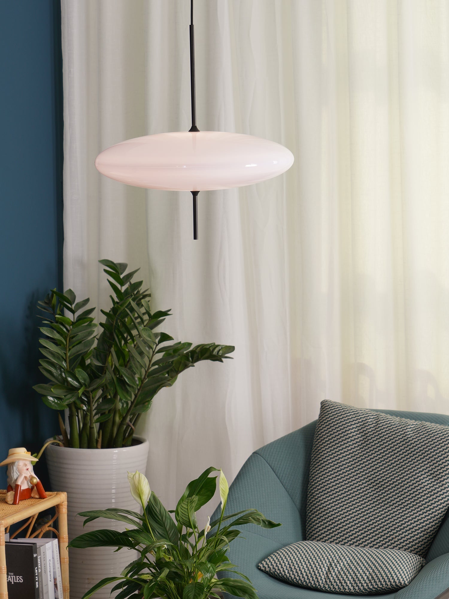Rivaniella Pendant Lamp Joined Black-Painted for Living Room
