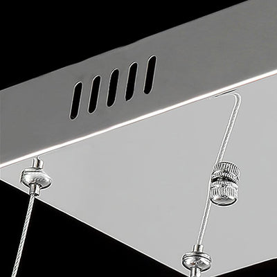 Luxisine Chandelier Crystal Double C Modern Silver 2-Ring