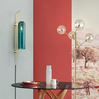 Valentina Modern Glass Plug-In Wall Lamp